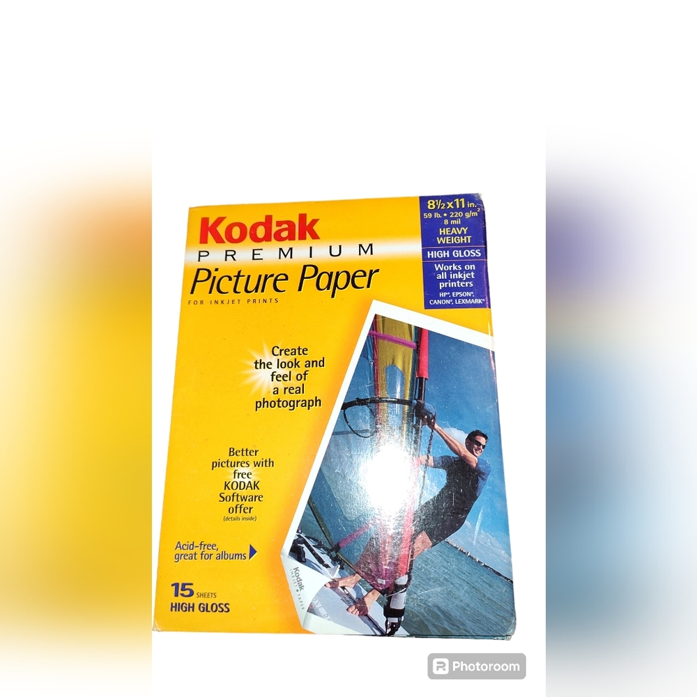 Kodak Premium High Gloss Heavy Weight Inkjet White Picture Paper 8.5"x 11"